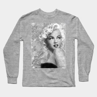 Marilyn Danella Ice bw Long Sleeve T-Shirt